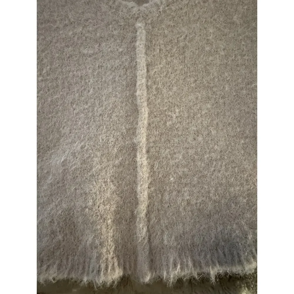 Free People Fuzzy Knit Short Sleeve Cropped Sweater Top Soft Pink Size XS - Picture 7 of 10